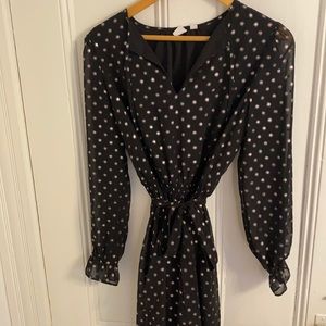 Gap black and metallic silver dress